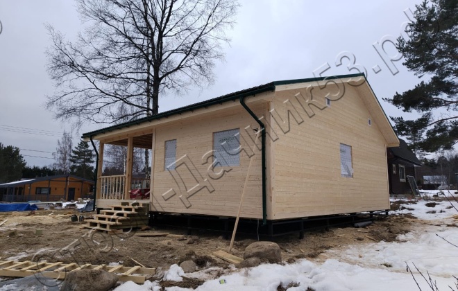 4 Каркасно-щитовой дом Д-23, 9х9м, 81 М², Ленинградская область, Приозёрский район, Громовское сельское поселение ( (13)